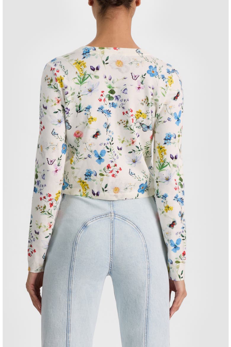 Alice + Olivia Carson Floral Cotton Blend Cardigan (Women) | Nordstrom