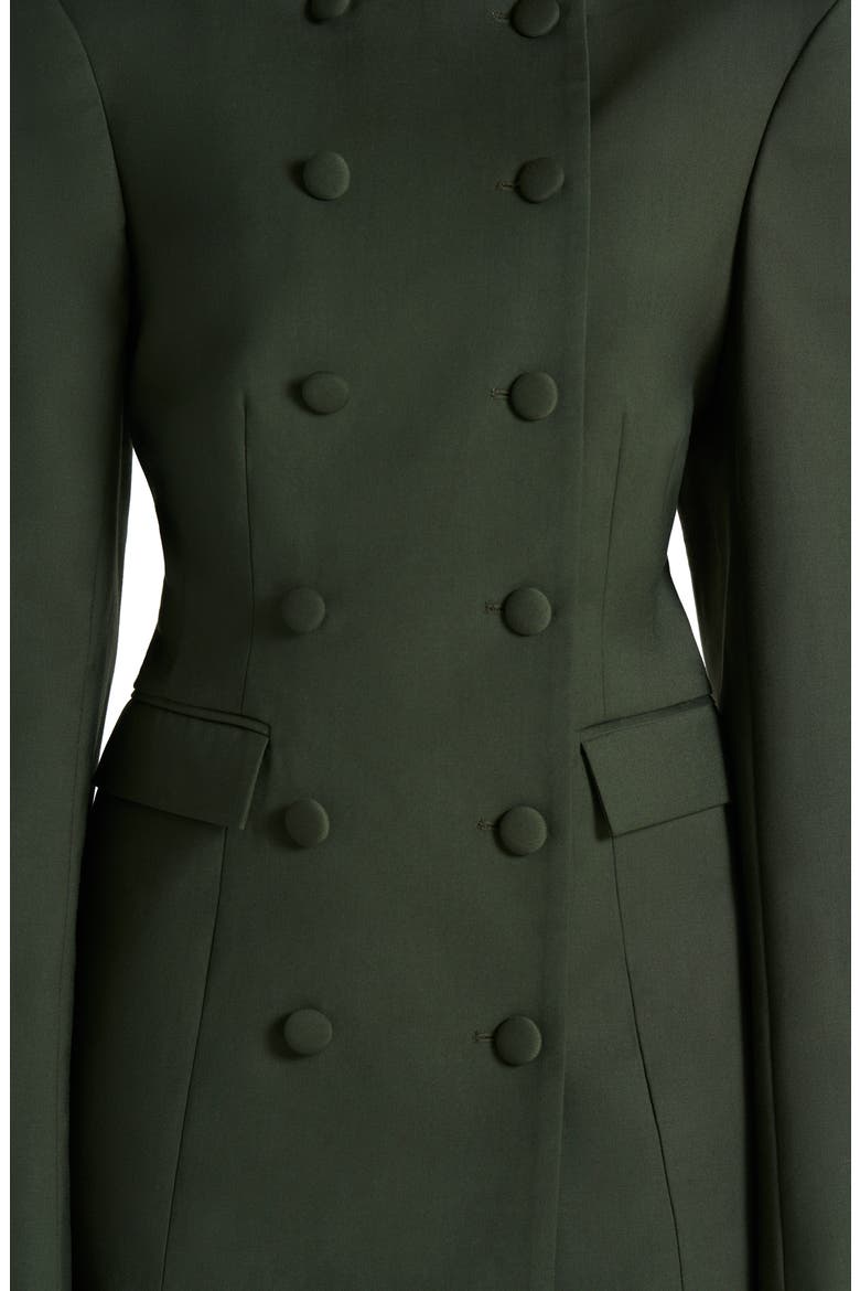 Power Shoulder Double Breasted Blazer, Alternate, color, OLIVE