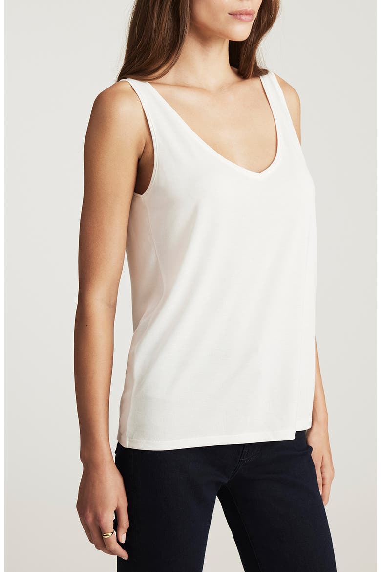 Slim Fit Lace Trim Tank, Alternate, color, ANTIQUE WHITE