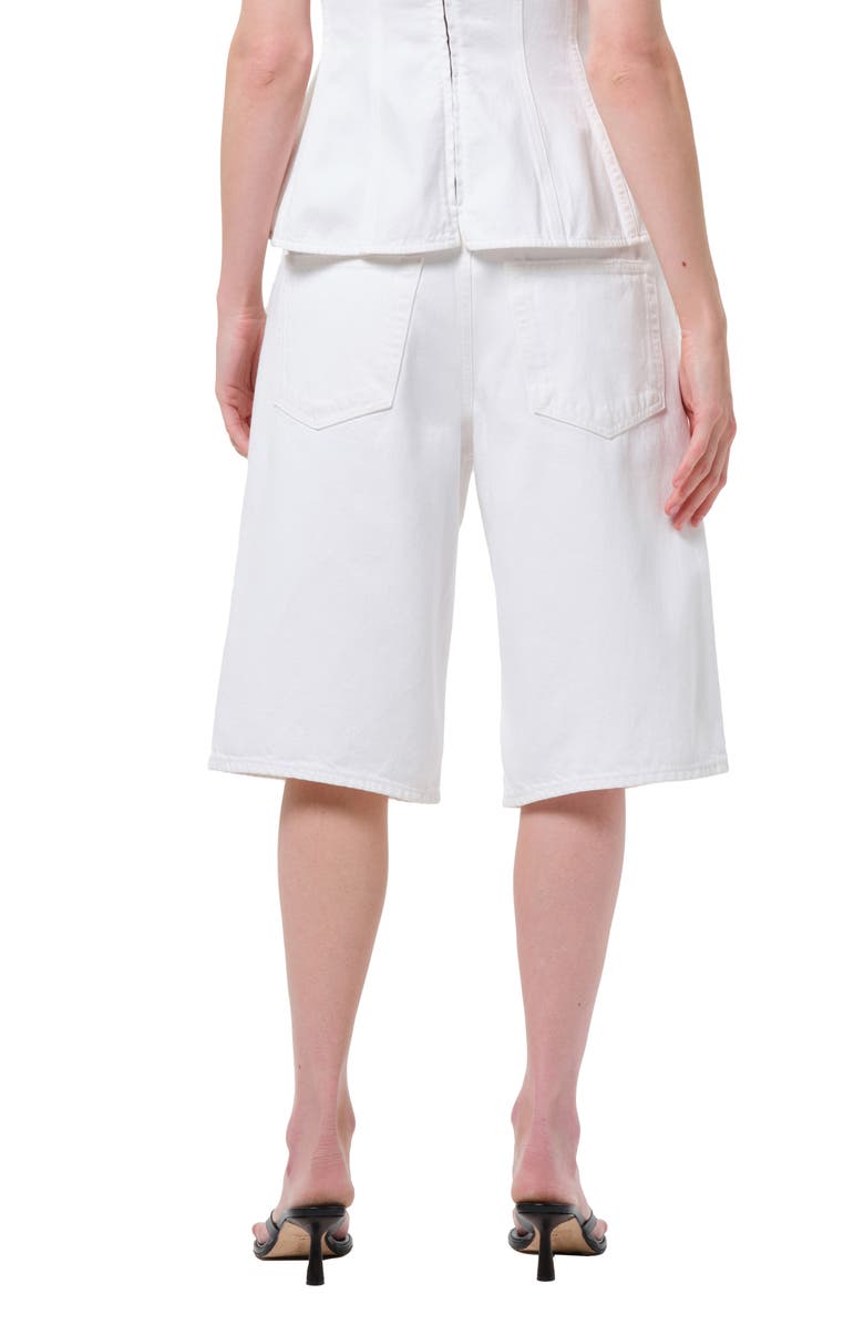 AGOLDE Ramona Denim Shorts, Alternate, color, Marshmallow Clean White