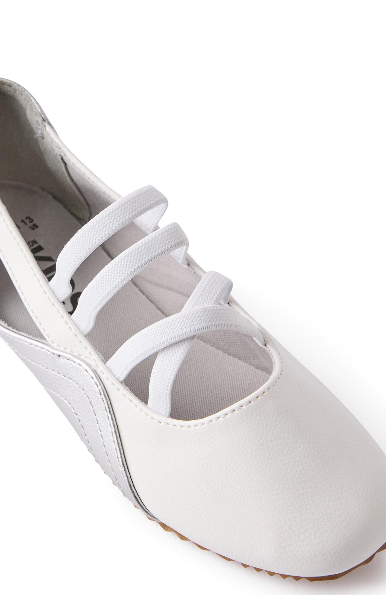 Cotton On Kids Kid's Spencer Sporty Flats, Alternate, color, White Silver