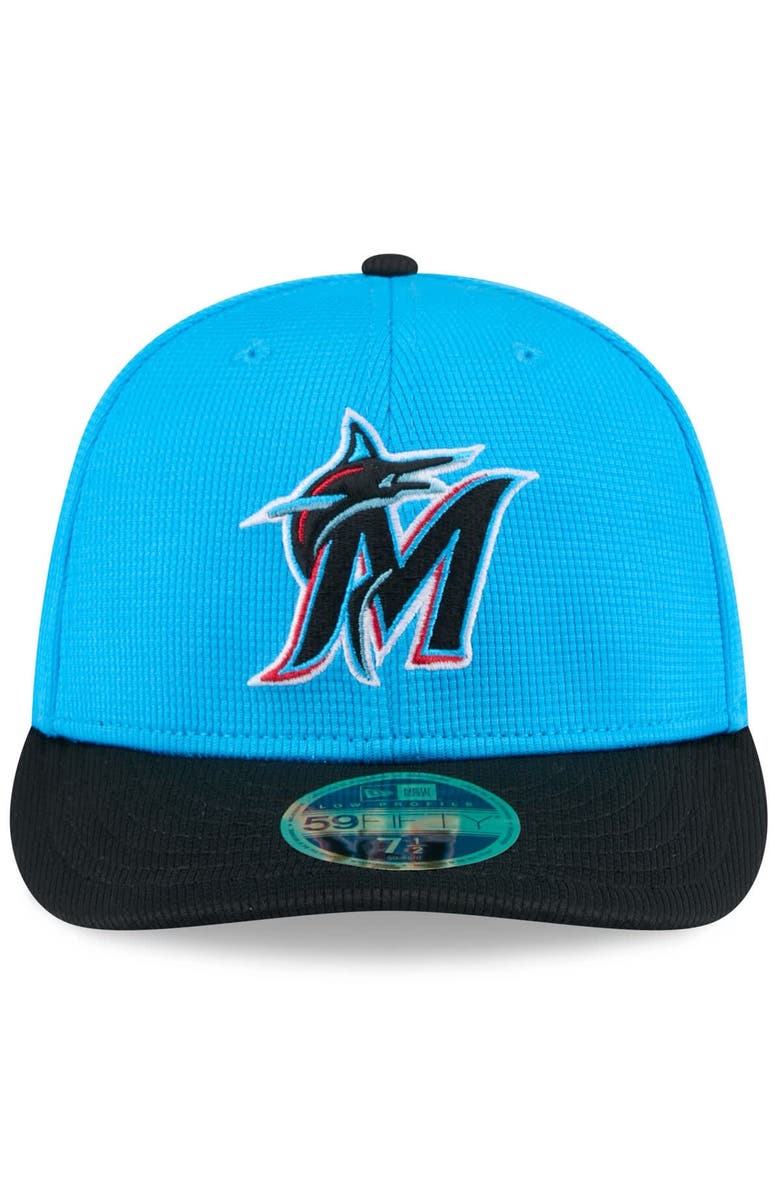 New Era Men's New Era  Blue/Black Miami Marlins 2025 Spring Training Low Profile 59FIFTY Fitted Hat, Alternate, color, 