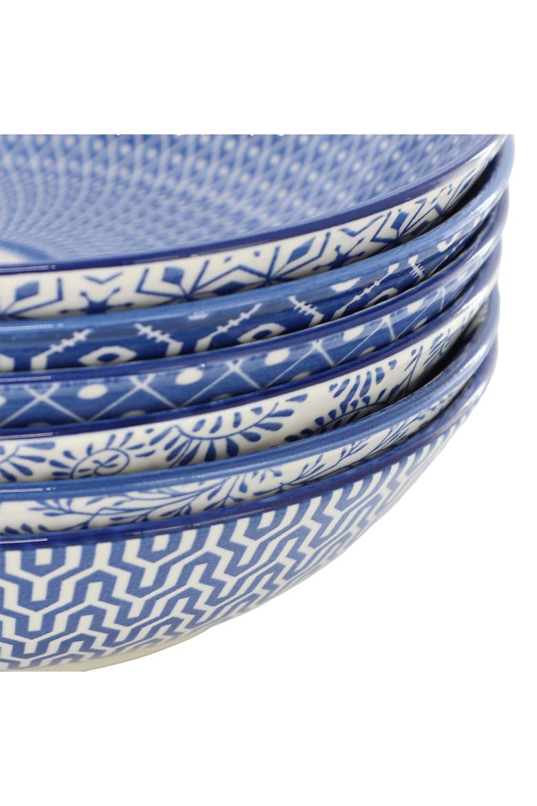 Aurora 6 Piece Assorted Porcelain Bowl Set, Alternate, color, Blue