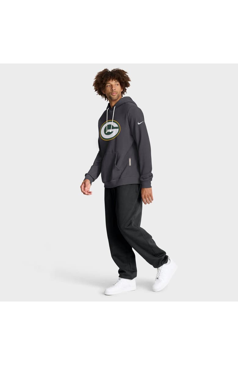 Nike Men's Nike Anthracite Green Bay Packers Sideline Standard Issue Initial Home Dri-FIT Hoodie, Alternate, color, Anthracite