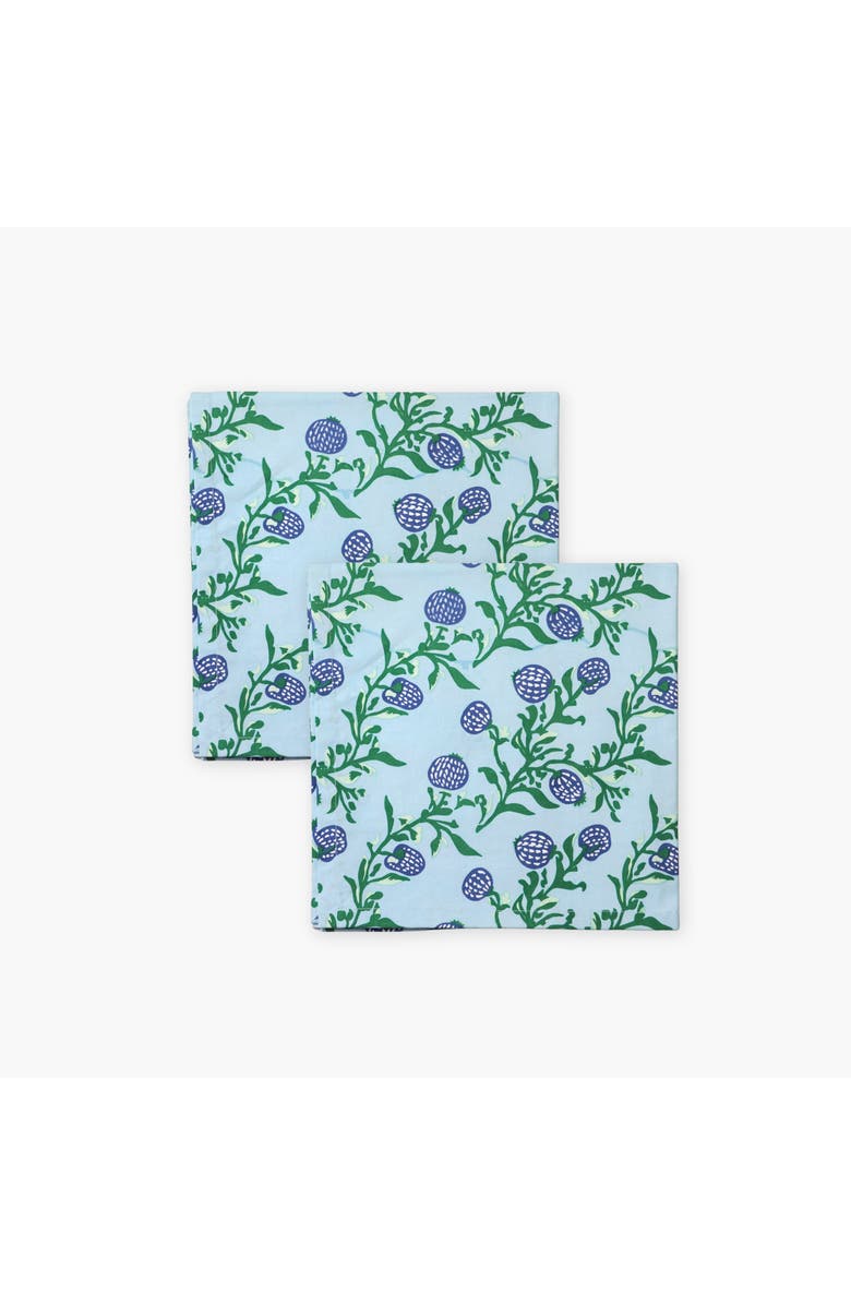 Banyan & Birch Rasa - Pure Cotton Table Napkin Set of 2, Main, color, Pastel Blue