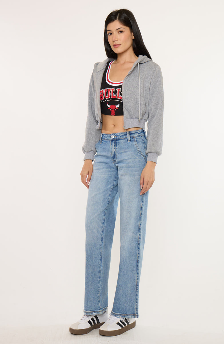 KanCan Alma Essentials Mid Rise Wide Leg Trouser, Alternate, color, Medium Wash