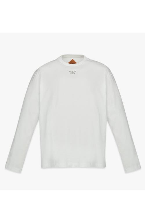 Mcm Essential Laurel Logo Shirt In Organic Cotton In White