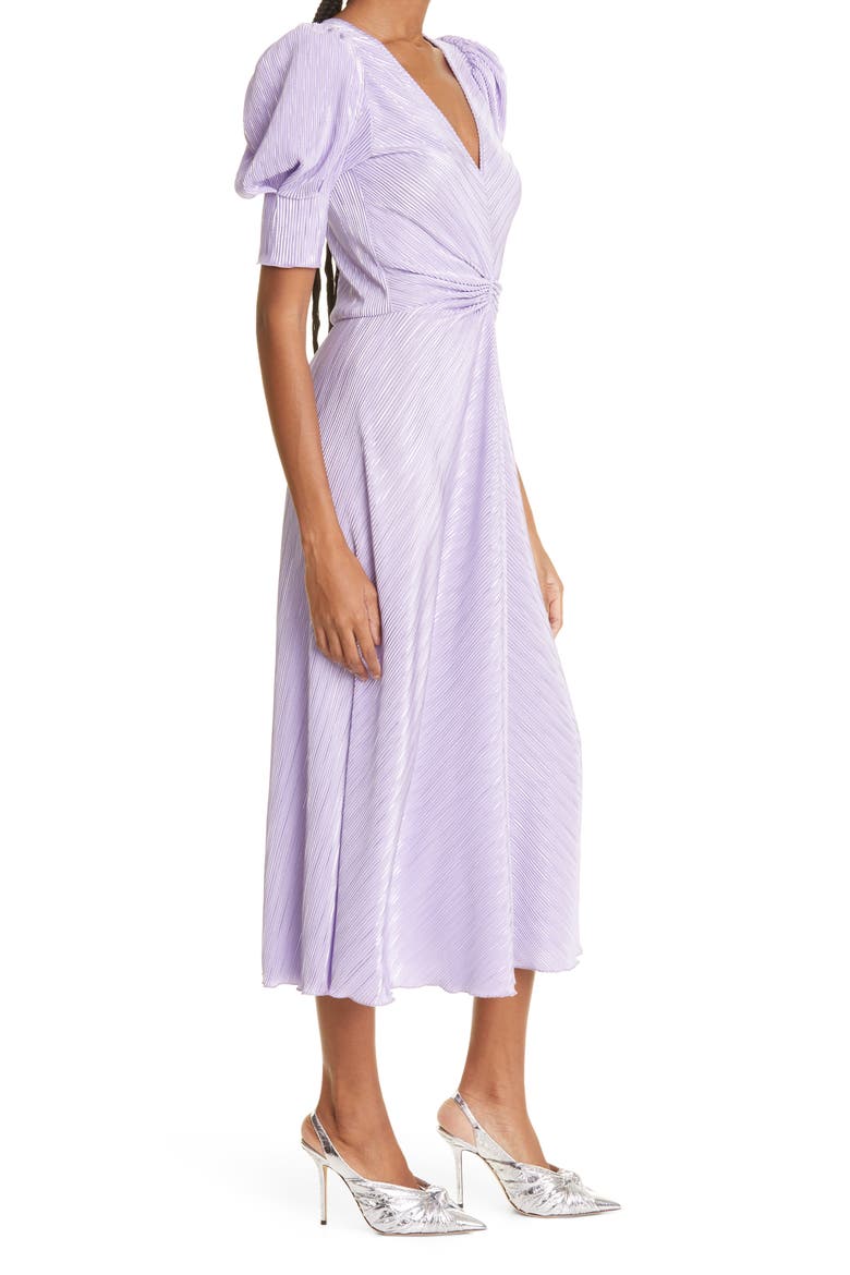 Sierina Puff Sleeve Midi Dress, Alternate, color, LAVENDER