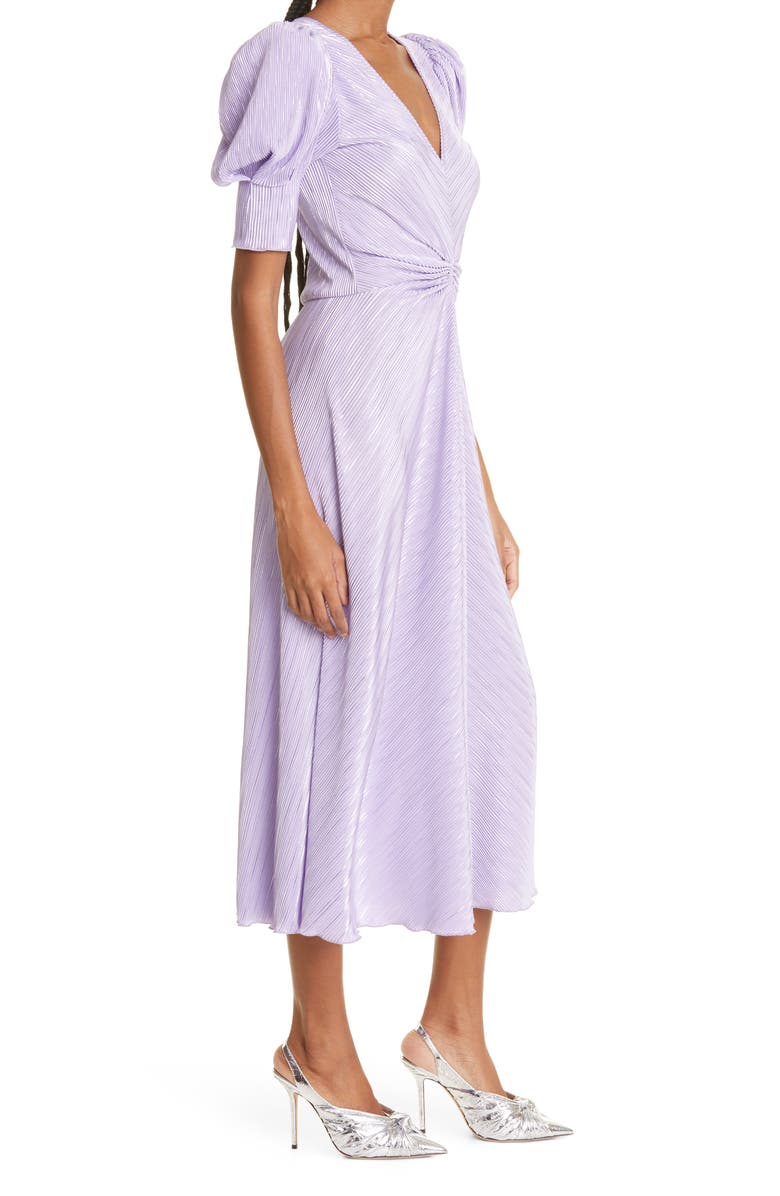 ROTATE Sierina Puff Sleeve Midi Dress, Alternate, color, 