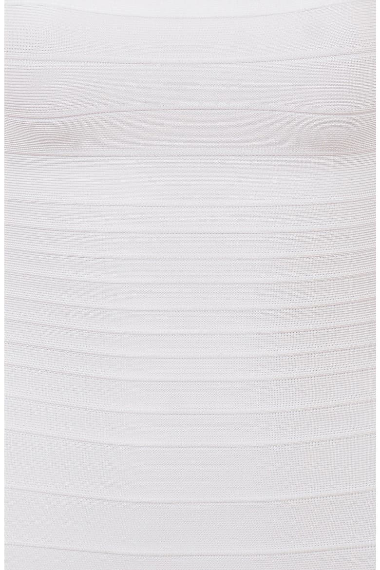 The Silhouette Halter Neck Bandage Dress, Alternate, color, WHITE