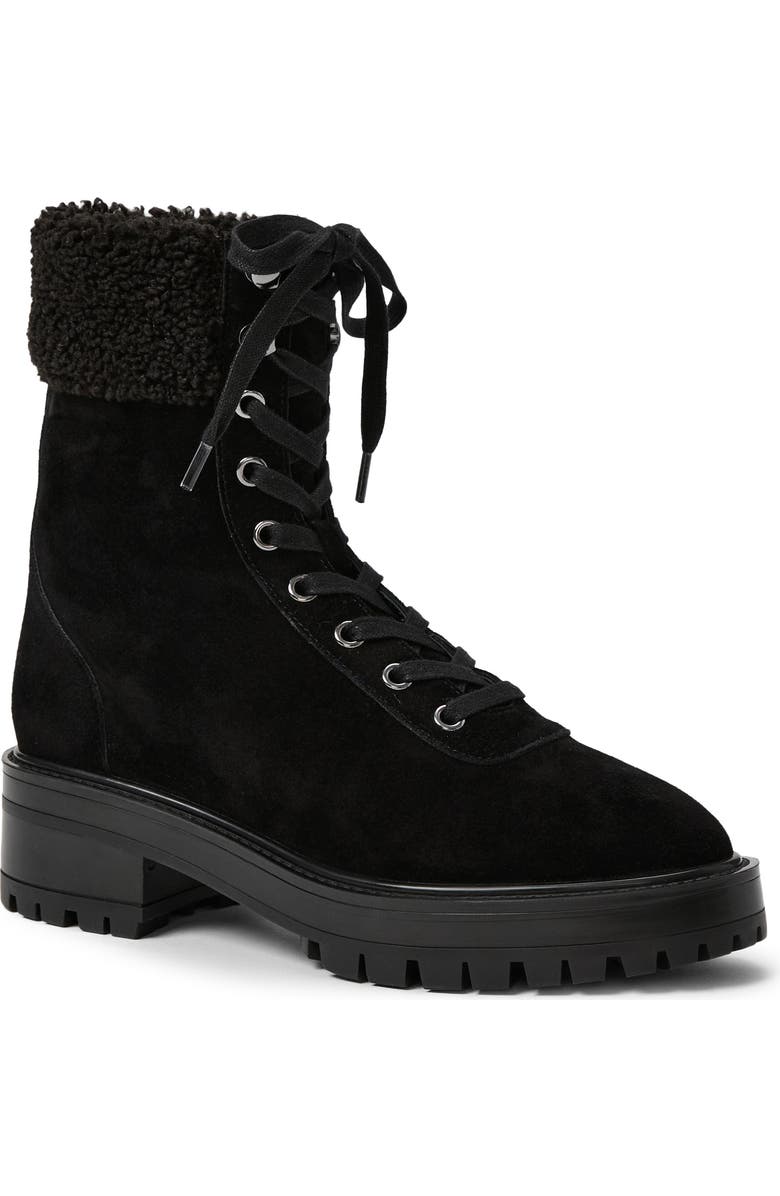 PAIGE Briar Faux Shearling Bootie, Main, color, Black