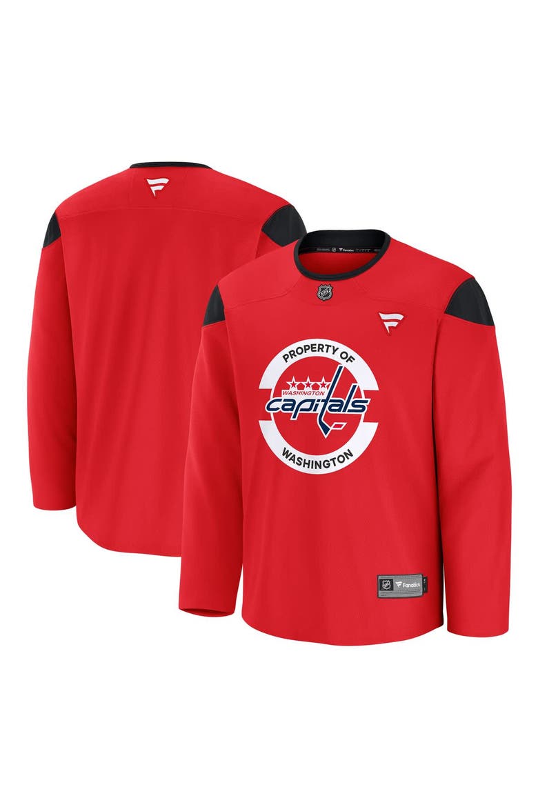 Men's Fanatics Red Washington Capitals Home Practice Jersey, Alternate, color, Red
