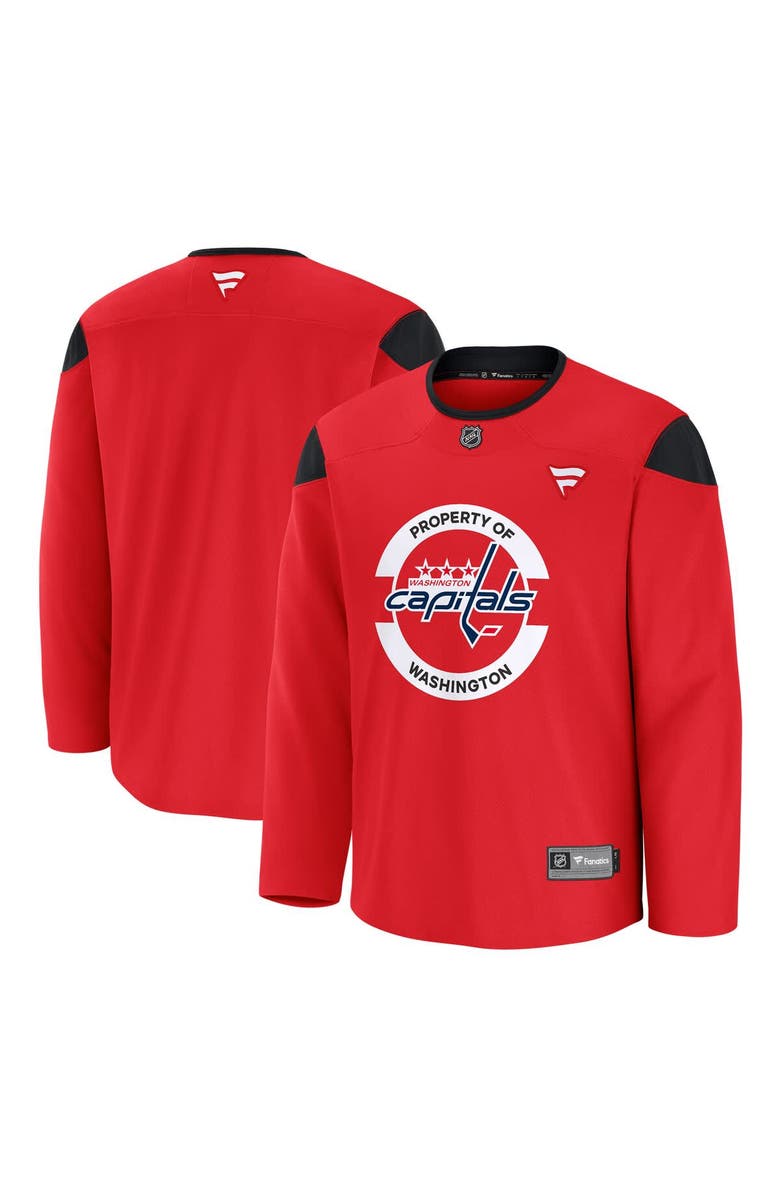 FANATICS Men's Fanatics Red Washington Capitals Home Practice Jersey, Alternate, color, 