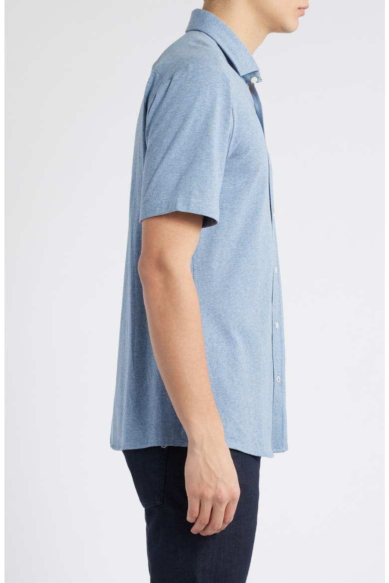 Roan Stretch Cotton Button-Up Shirt, Alternate, color, OPEN BLUE
