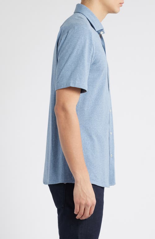 Hugo Boss Boss Roan Stretch Cotton Button-up Shirt In Open Blue