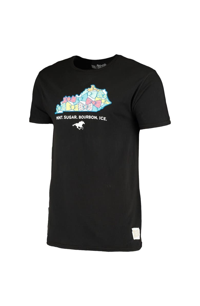 Retro Brand Men's Original Retro Brand Black Kentucky Derby State Bow Tie T-Shirt, Alternate, color,