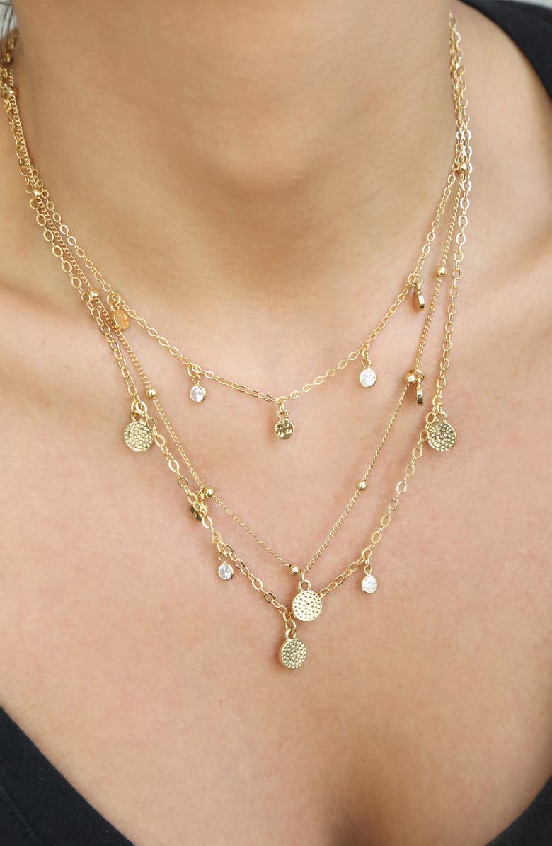 Ettika Multistrand Necklace, Alternate, color, Gold