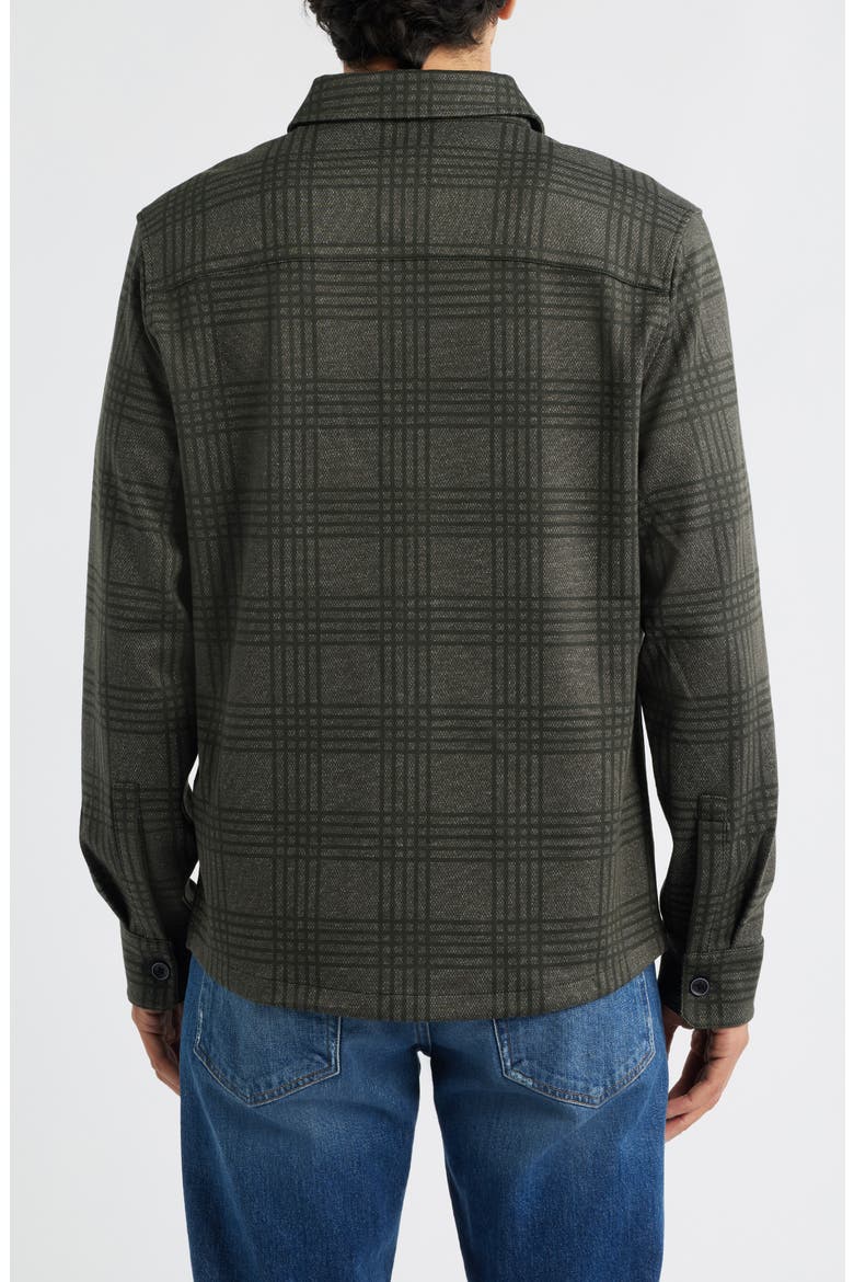 Upton Plaid Double Knit Overshirt, Alternate, color, OLIVE