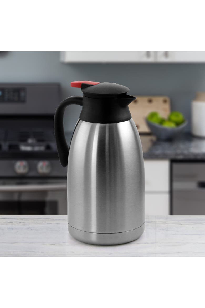 2.11 Quart Stainless Steel Thermal Beverage Carafe for Coffee and Tea, Alternate, color, Silver