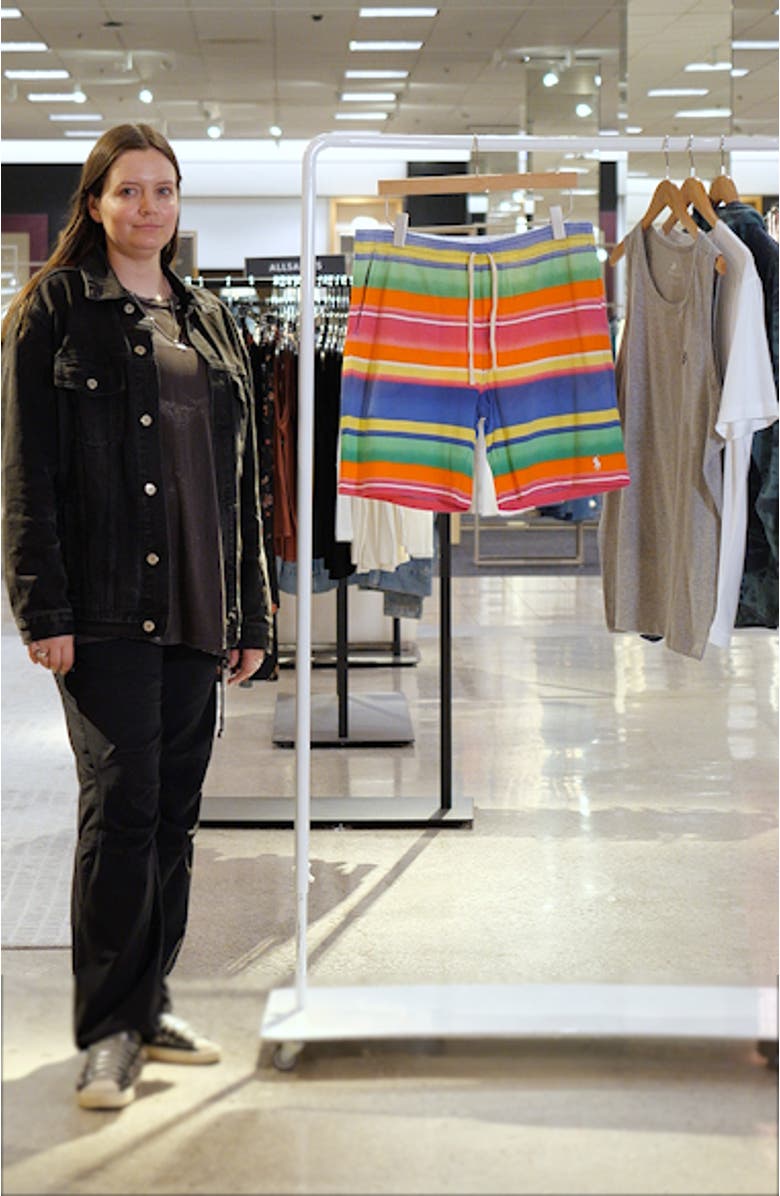 Stripe Cotton Shorts, sales video thumbnail