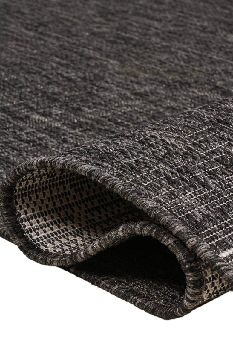 JONATHAN Y Alda Modern Minimalist Mingled Solid Indoor/Outdoor Area Rug, Alternate, color, Black/Cream