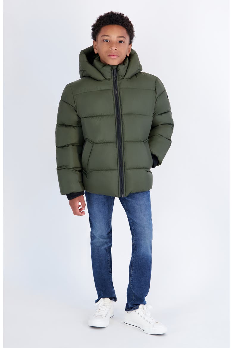 Kids' Heavyweight Puffer Jacket, Alternate, color, IVY