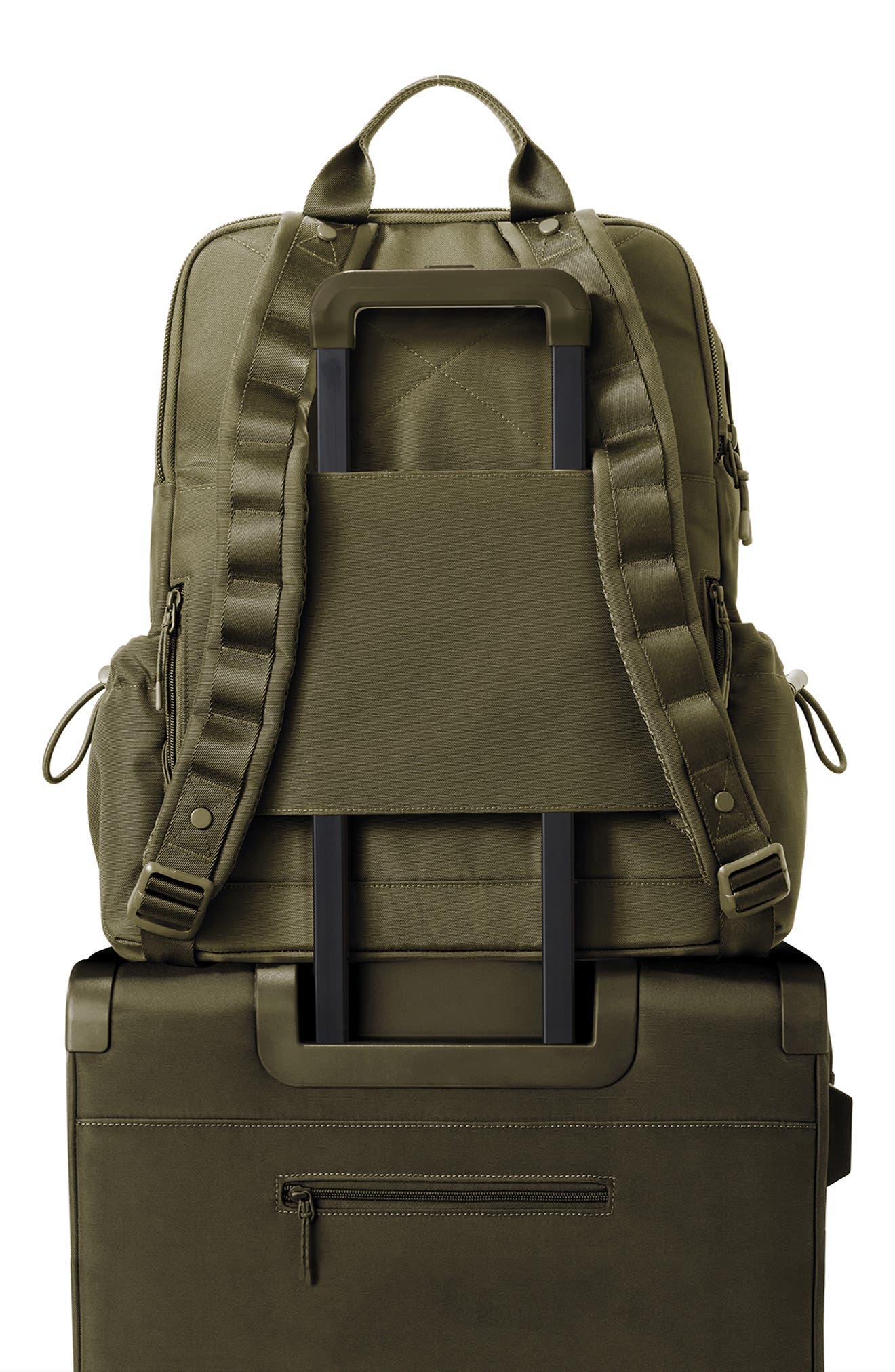 Brooklyn Flap Top Backpack, Alternate, color, DARK MOSS