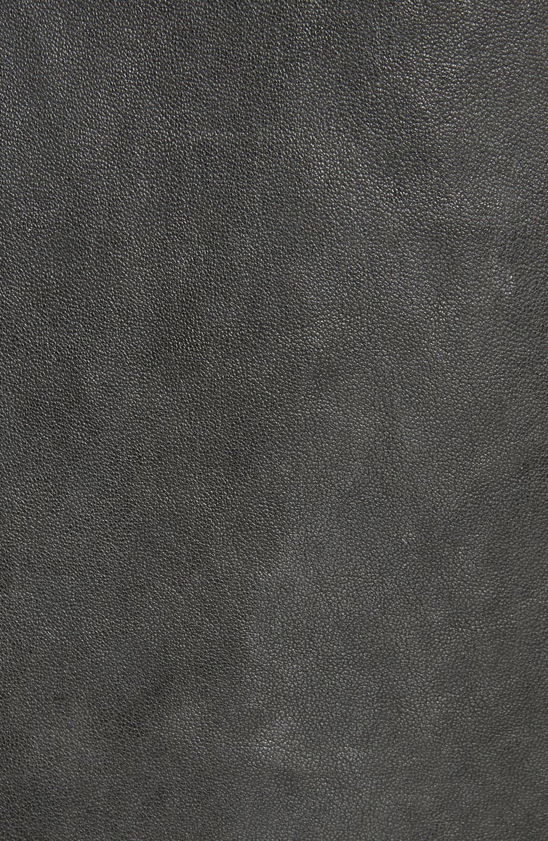 Alice + Olivia Avril Hooded Combo Leather Jacket, Alternate, color, 