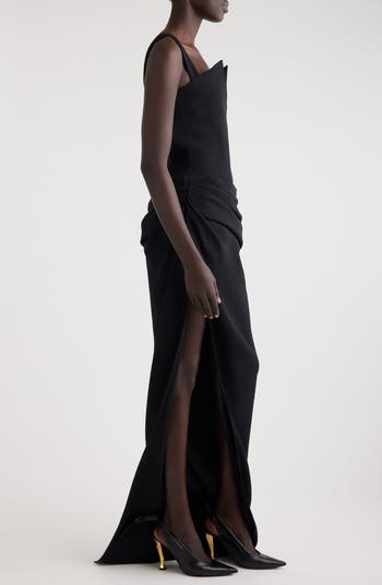 Givenchy Side Drape Scuba Crepe Gown | Nordstrom