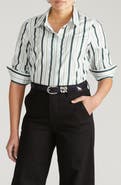 Universal Standard Elbe Stretch Poplin Button-Up Shirt