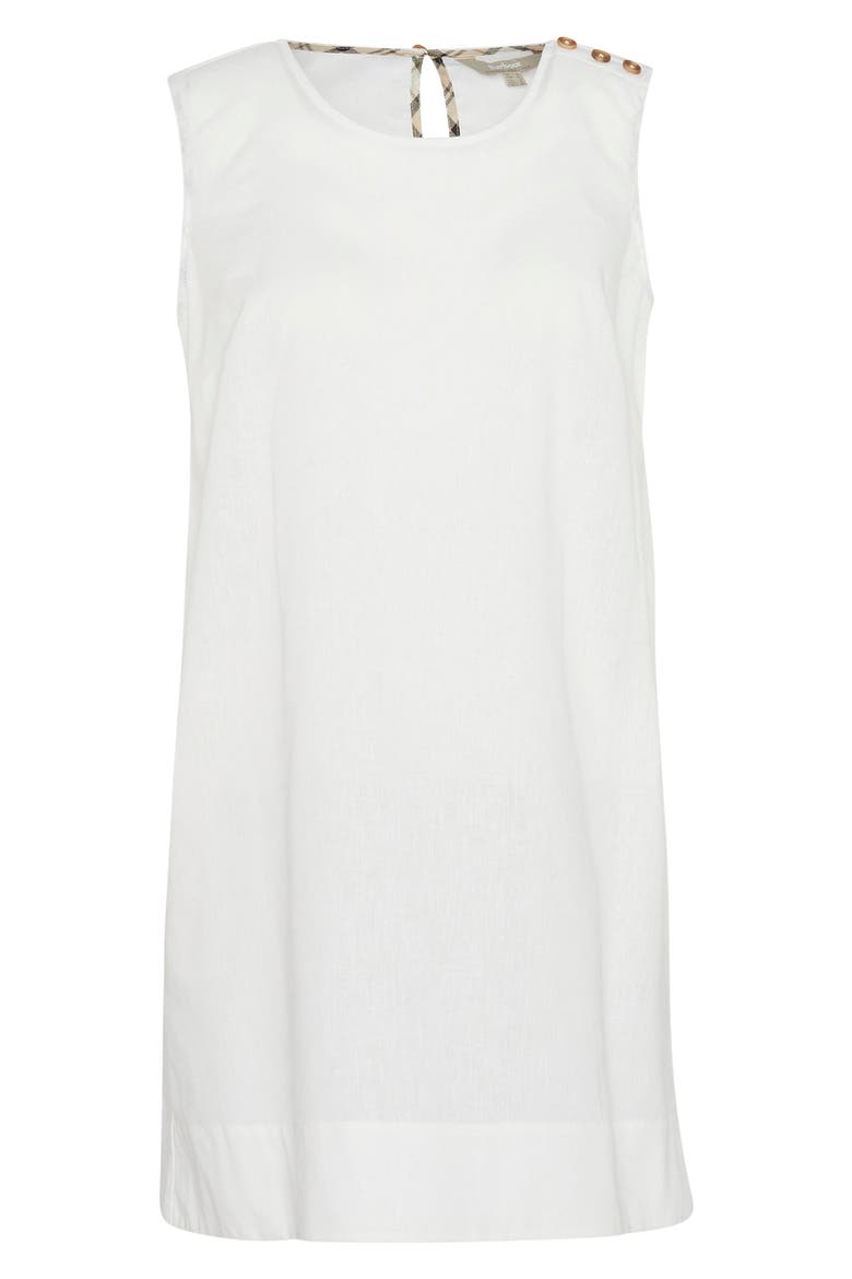 Lucy Sleeveless Cotton & Linen Minidress, Alternate, color, WHITE