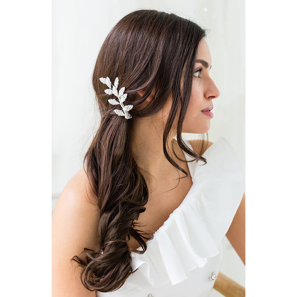 Shop Brides And Hairpins Brides & Hairpins Petra Hair Clip In Silver