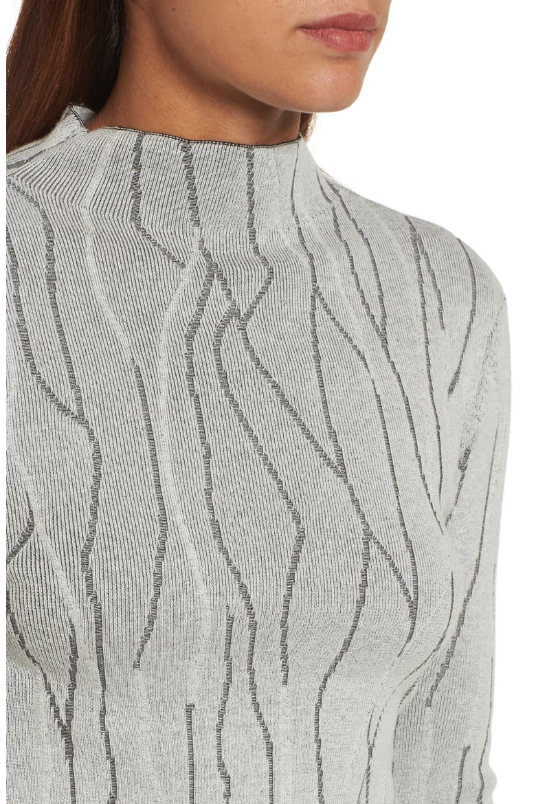 Artisanal Crackle Jacquard Sweater, Alternate, color, CHALK