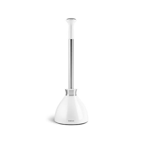 toilet plunger + white plastic