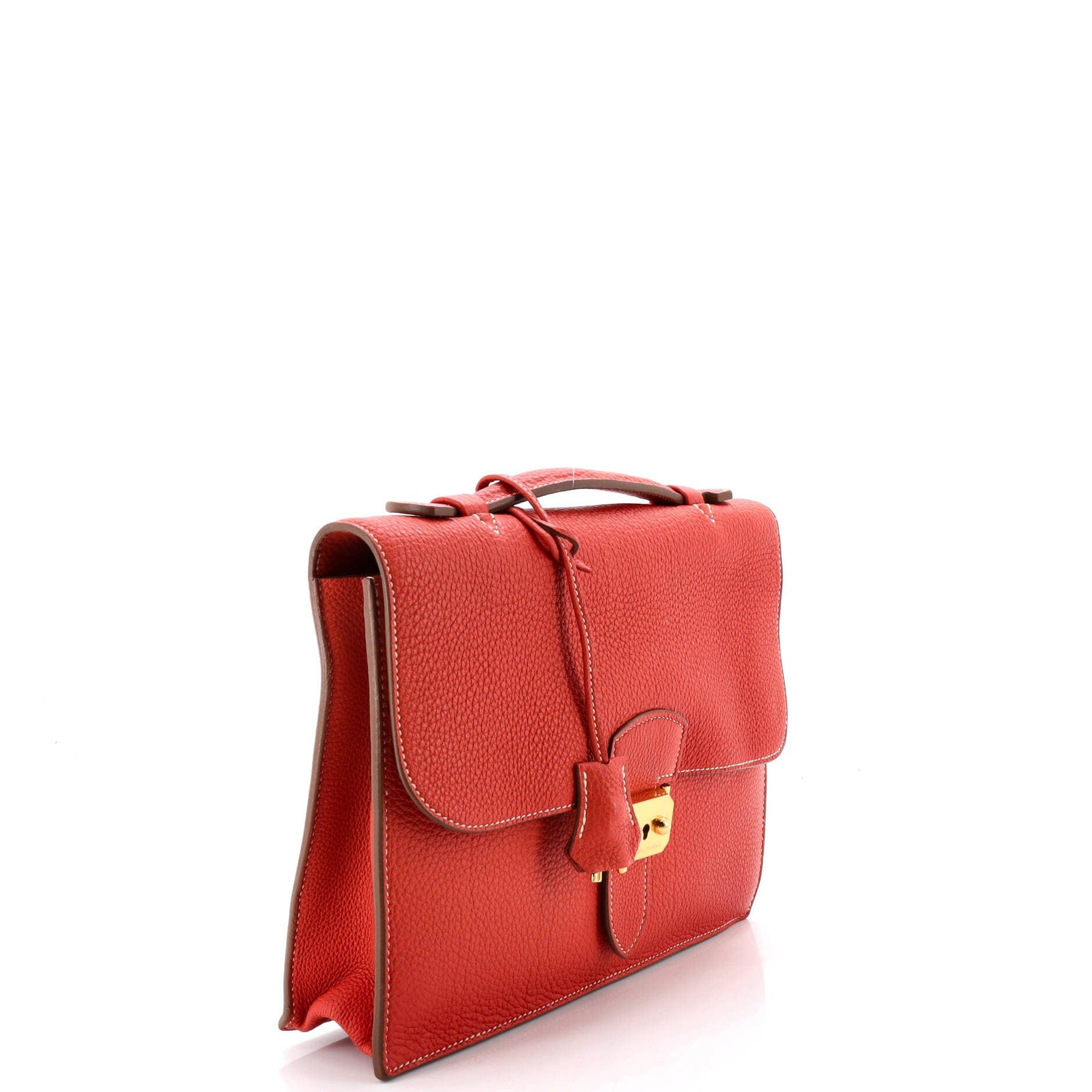 Pre-Owned Hermes Sac a Depeches Bag Togo 27, Alternate, color, Sanguine