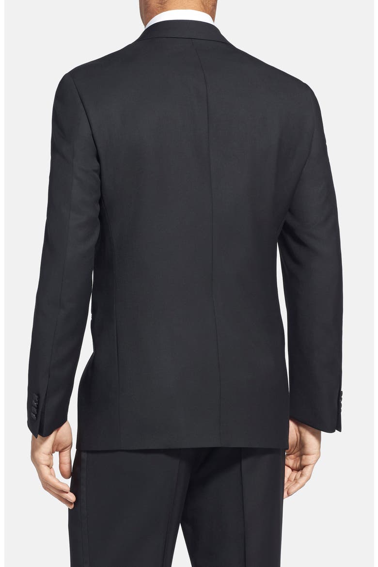 Trim Fit Wool Tuxedo, Alternate, color, BLACK