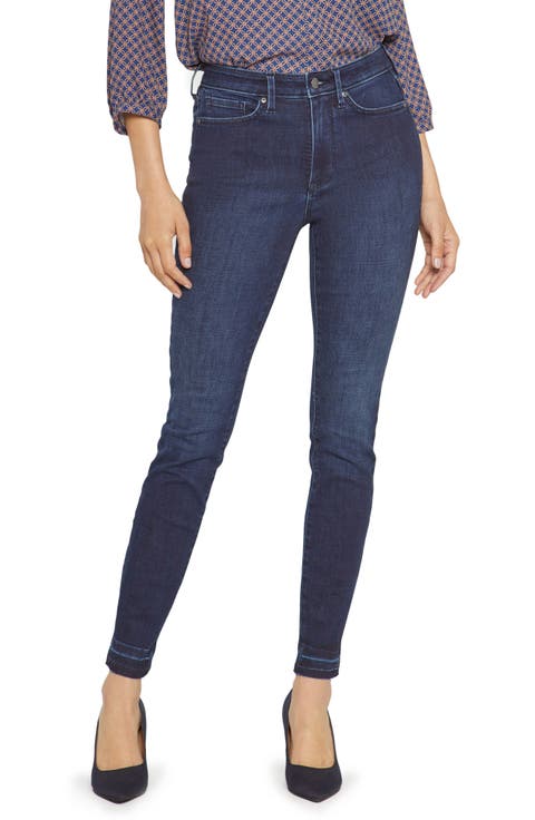 Ami High Waist Release Hem Skinny Jeans