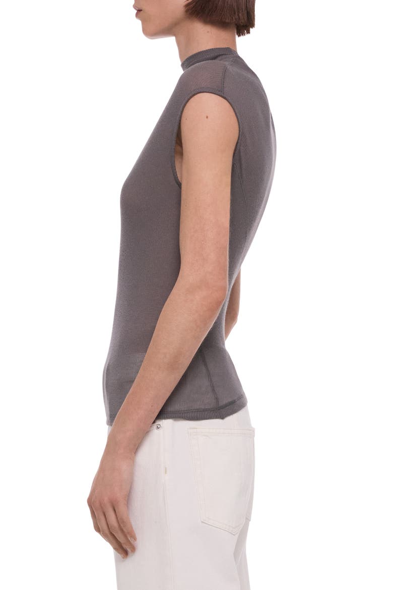 Twist Sheer Tank, Alternate, color, DARK GREY