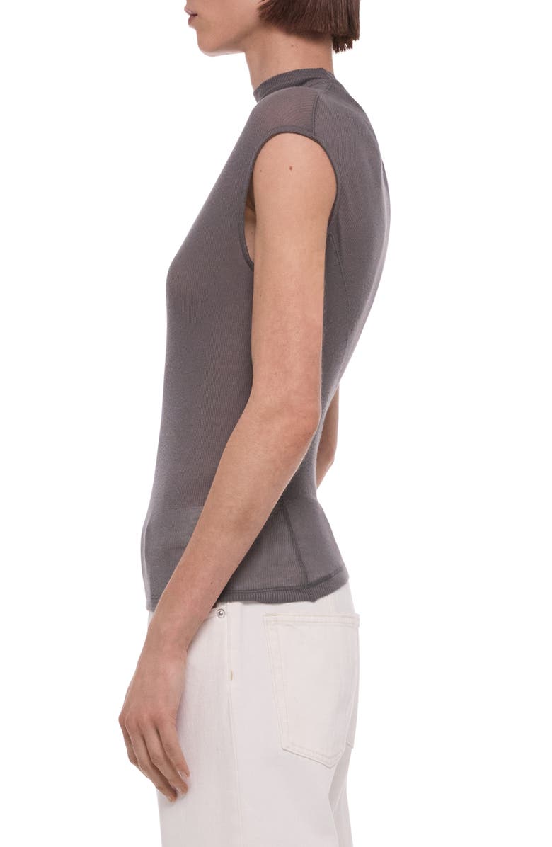 Helmut Lang Twist Sheer Tank, Alternate, color, Dark Grey