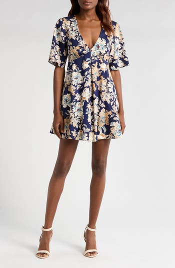 Zelma Floral Short Sleeve Minidress