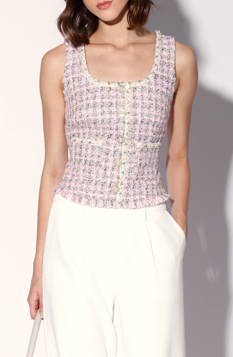 Walter Baker Francine Tweed Top, Main, color, Carousel Tweed