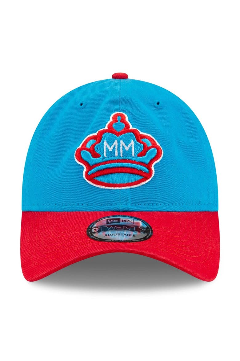 Men's New Era Blue/Red Miami Marlins 2021 City Connect 9TWENTY Adjustable Hat, Alternate, color, Blue
