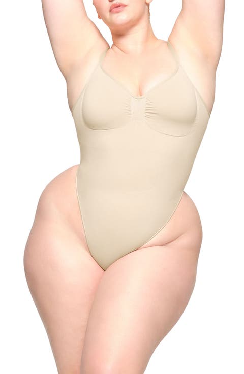 Seamless Sculpt Low Back Thong Bodysuit (Regular & Plus)