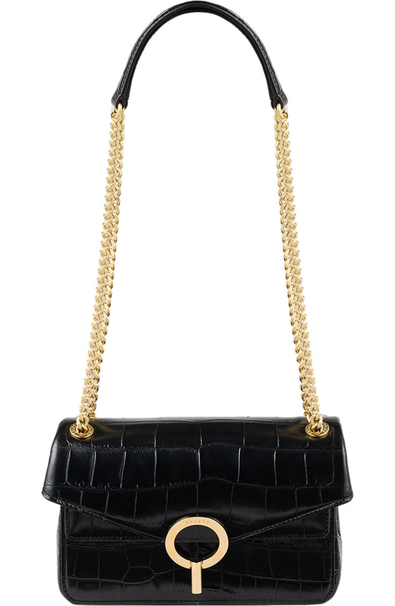 SANDRO Mock croc leather Yza bag, Alternate, color,