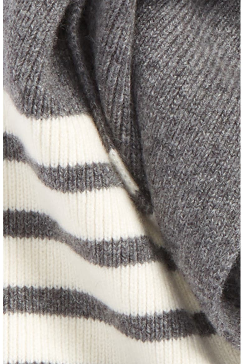 Rib Cashmere Scarf, Alternate, color, MED GREY