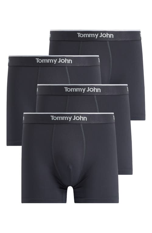 Tommy John Micro Stretch 4-Pack 4-Inch Boxer Briefs in Black 