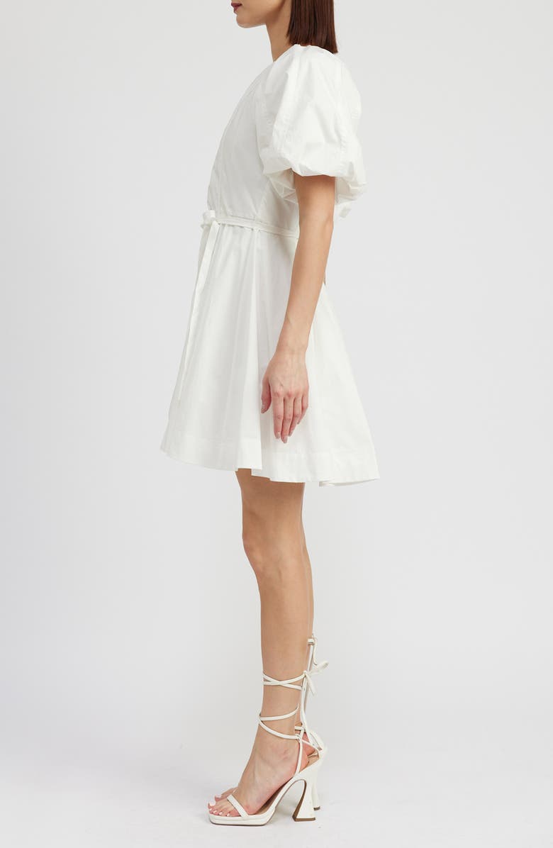 En Saison Caymen Cotton Puff Sleeve Minidress, Alternate, color, 