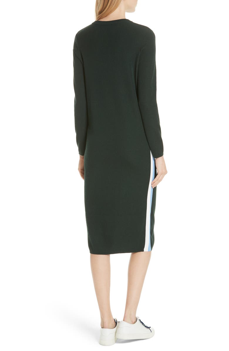 Tory Sport by Tory Burch Tory Sport Double Stripe Cashmere Blend Sweater Dress, Alternate, color, 