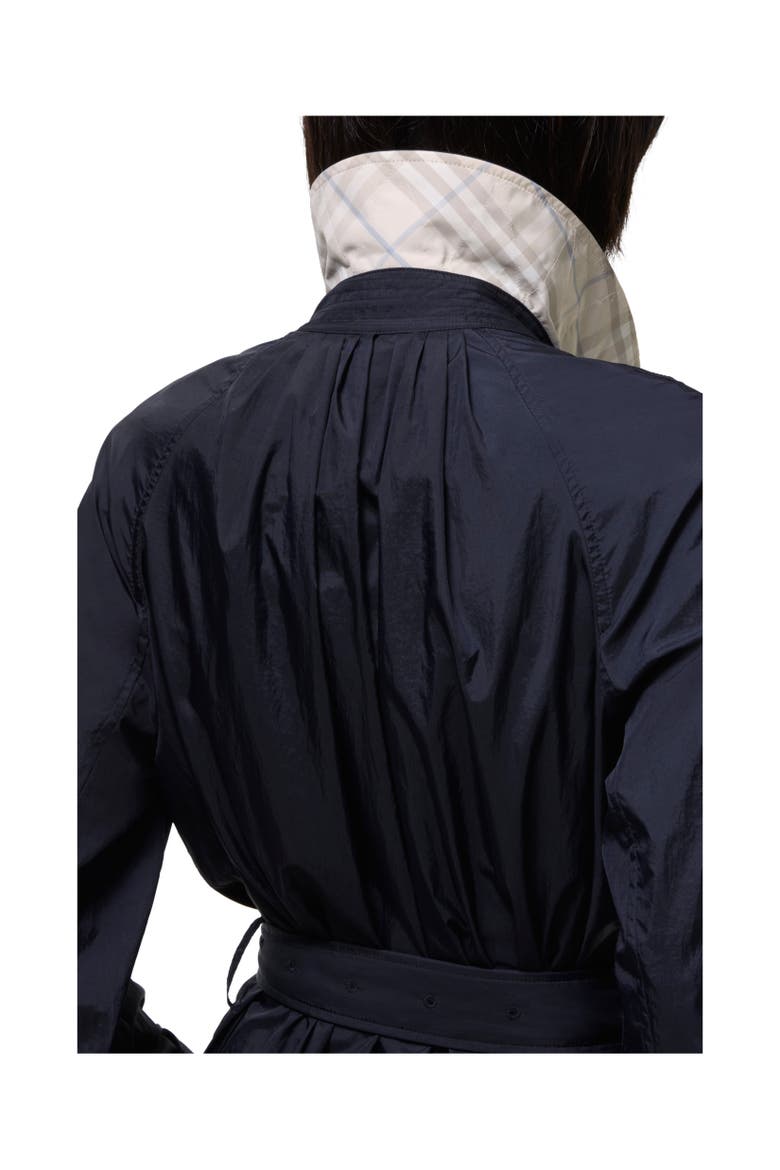 Long Belted Nylon Tickhill Car Coat, Alternate, color, Navy