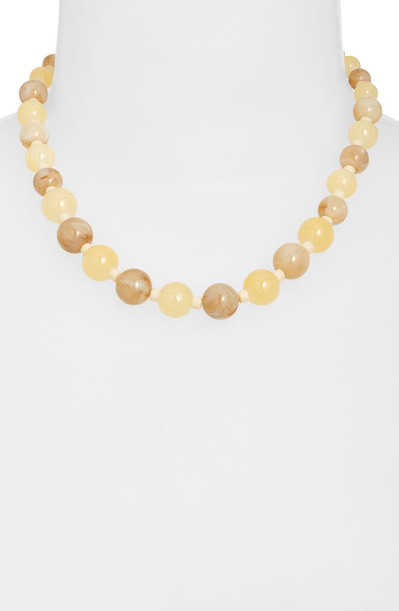 Nordstrom Graduated Beaded Necklace, Alternate, color, Natural- Ivory